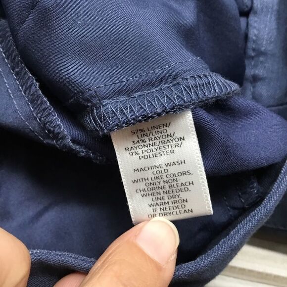 Loft Linen Blend Straight Leg Pants (UC4) - Picture 6 of 7